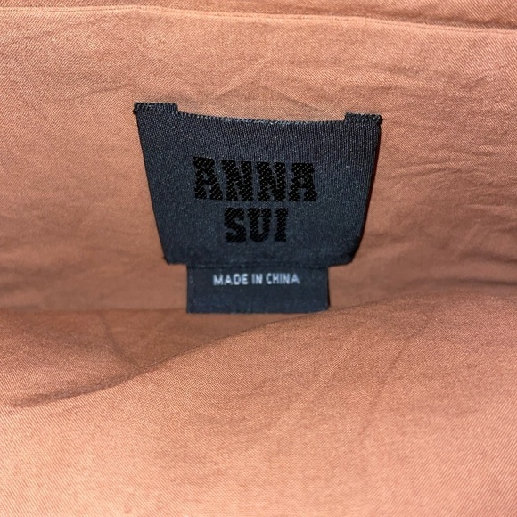 Anna Sui Brown Floral Patchwork Tote Bag - Picture 7 of 7